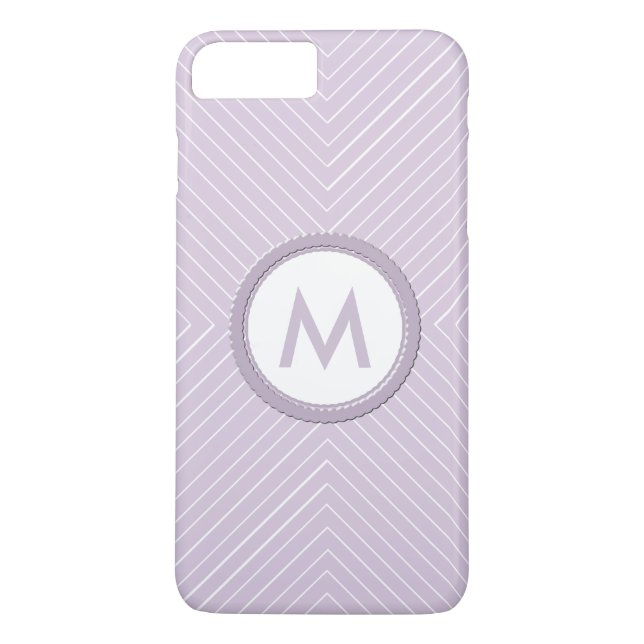 Monogram with chevron pattern Case-Mate iPhone case (Back)