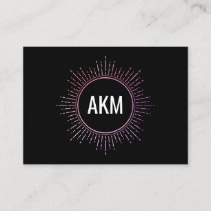 Monogram with Illumination Elements Business Card