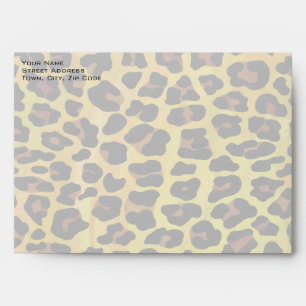 Monogram with Leopard Brown and Yellow Envelopes