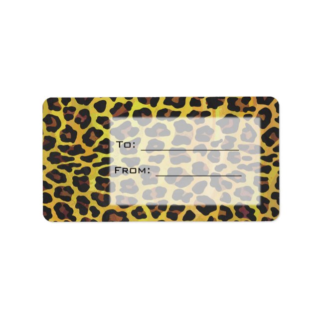 Monogram with Leopard Brown and Yellow Label (Front)