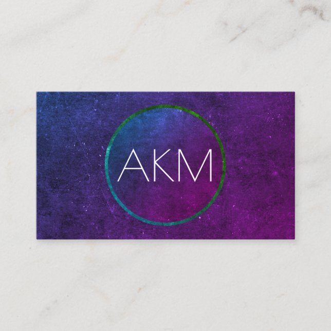 Monogram with Texturised Colour Ways Business Card (Front)