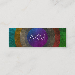 Monogram with Texturised Colour Ways Mini Business Card