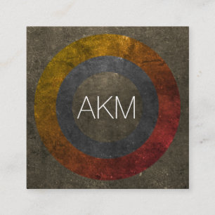 Monogram with Texturised Colour Ways Square Business Card