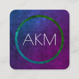 Monogram with Texturised Colour Ways Square Business Card