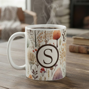 Monogram Woodland Cosy Cabin Coffee Mug