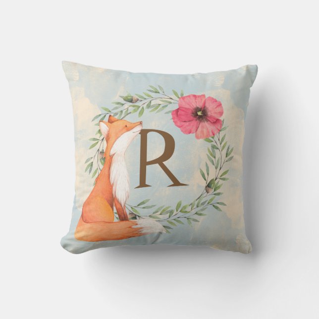 MONOGRAM Woodland Fox Cushion (Front)