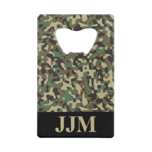 Monogram Woodland Tan Green Camo Camouflage Black