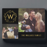 Monogram Wreath Editable Colour Custom Photo Frame<br><div class="desc">Simply personalise with your text and photo(s) and create a one-of-a-kind gift for yourself or someone you love! Background colour can be changed to any colour of your choice!</div>