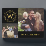 Monogram Wreath Editable Colour Custom Photo Frame<br><div class="desc">Simply personalise with your text and photo(s) and create a one-of-a-kind gift for yourself or someone you love! Background colour can be changed to any colour of your choice!</div>