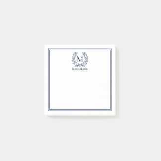 Monogram Wreath Post-it Notes