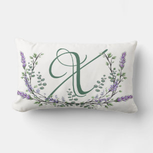 Monogram X Lavender Eucalyptus Lumbar Cushion
