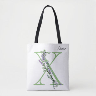 Monogram X Lavender Eucalyptus Tote Bag