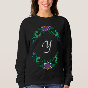 Monogram Y  Dia de los Muertos inspired Sweatshirt
