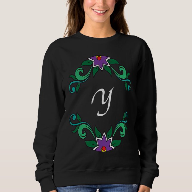 Monogram Y  Dia de los Muertos inspired Sweatshirt (Front)