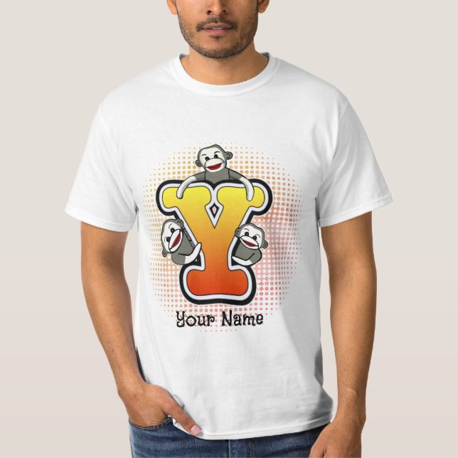 Monogram Y Sock Monkey T-Shirt (Front)