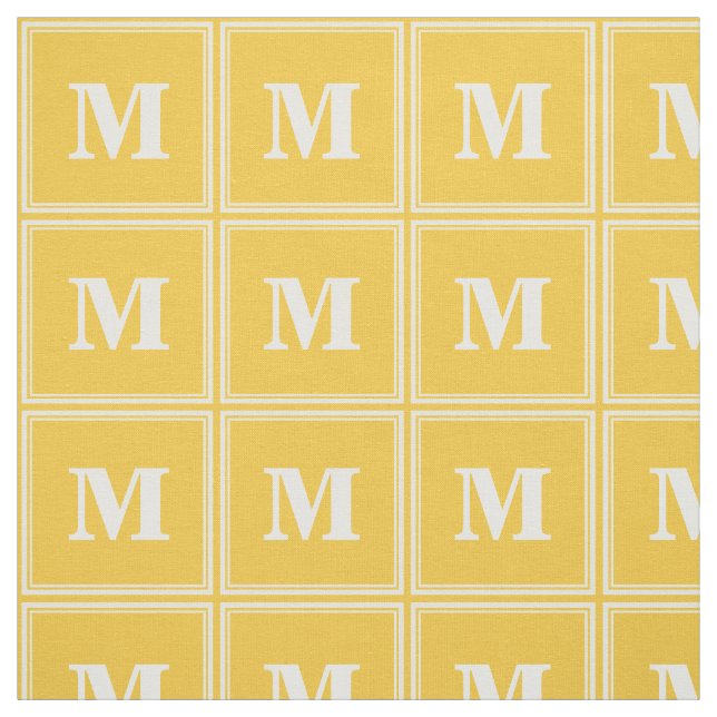 Monogram yellow stripes fabric (Swatch)