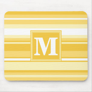Monogram yellow stripes mouse pad