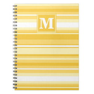 Monogram yellow stripes notebook