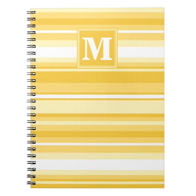 Monogram yellow stripes notebook (Front)