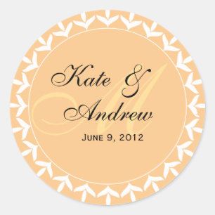 Monogram yellow wedding seal