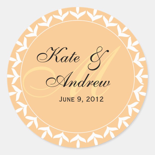 Monogram yellow wedding seal (Front)