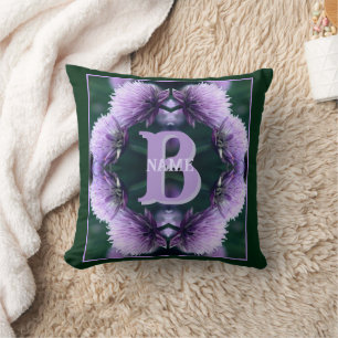 Monogram Your Initial Name Allium Personalised Cushion