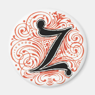 Monogram 'Z' in Red - Magnet