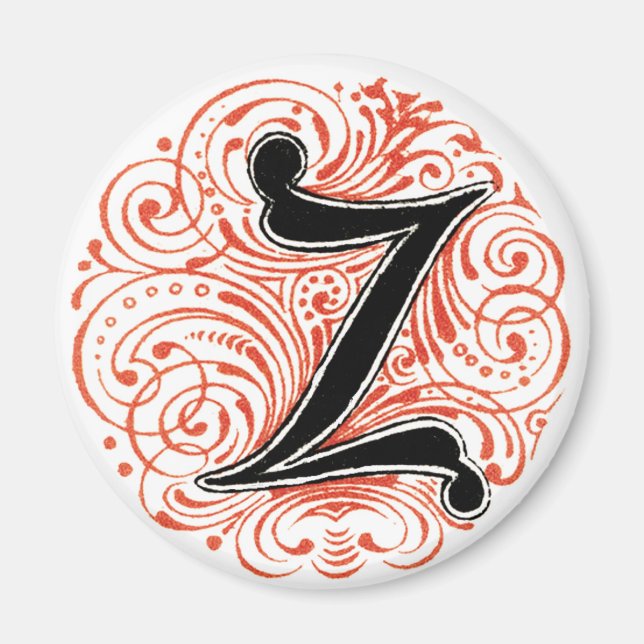 Monogram 'Z' in Red - Magnet (Front)