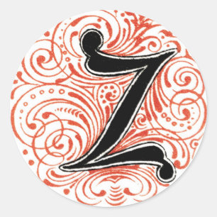 Monogram 'Z' in Red - Sticker