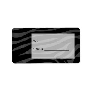 Monogram Zebra Black and Grey Label