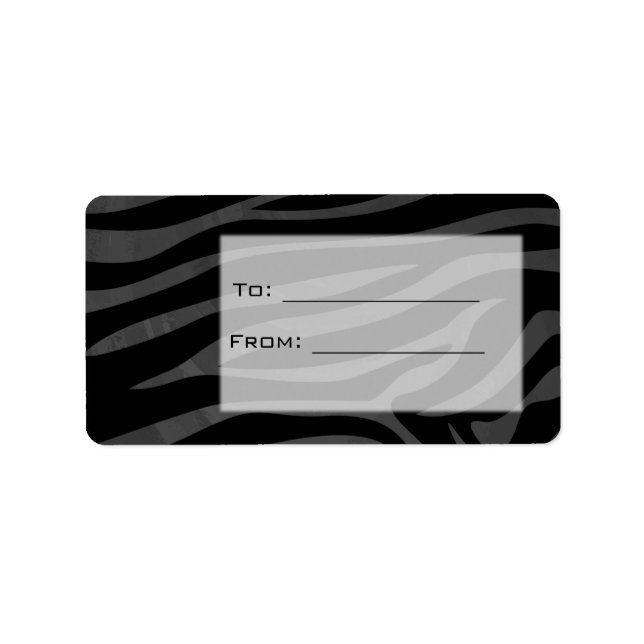 Monogram Zebra Black and Grey Label (Front)