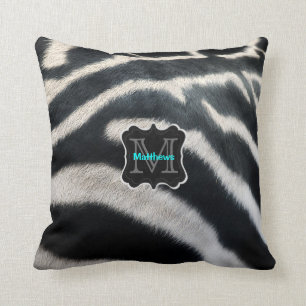 Monogram Zebra Photo Cushion