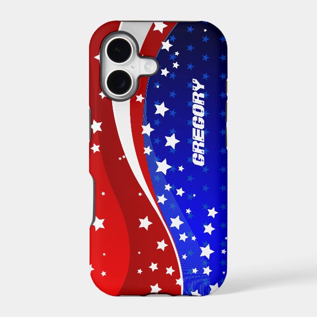 Monogramed Abstract American Flag Design (Back)
