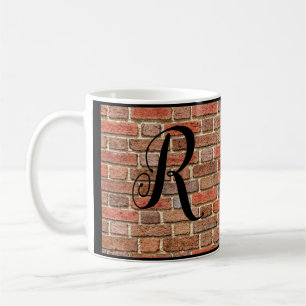 Monogramed Brick Wall Coffee Mug