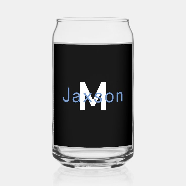 Monogramed  can glass (Front)