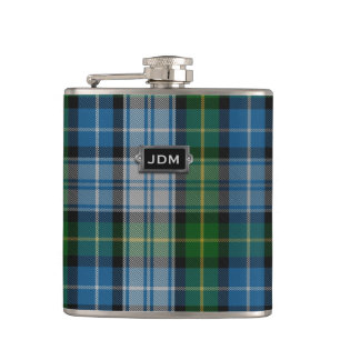 Monogramed Clan MacNeil Tartan Plaid Flask