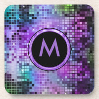 Monogramed Colourful Disco Glitter Purple Overtone