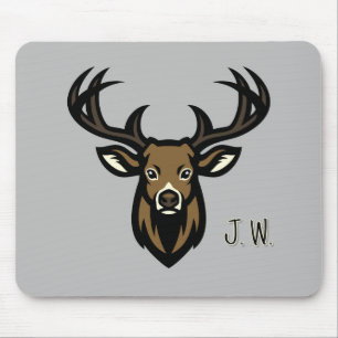 Monogramed Deer Hunter Mouse Pad