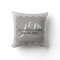 Monogramed Grey Linen & White Lace Wedding Pillow