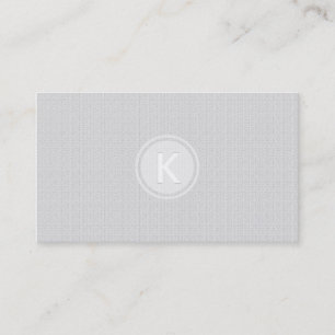 Monogramed Modern Linen Texture Look Event Design Business Card