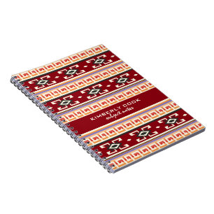 Monogramed Native American Tribal Geometric Patter Notebook