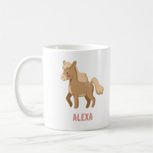 Monogramed Personalized Pony Equestrian Horse Girl Coffee Mug