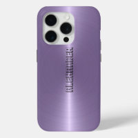 Monogramed Plain Plum Purple Metallic Background