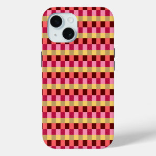 Monogramed Polka Dots Pattern iPhone 15 Case