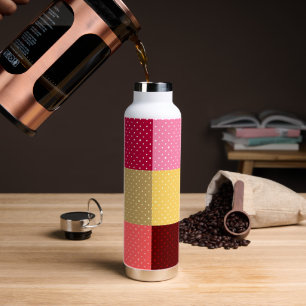Monogramed Polka Dots Pattern Water Bottle