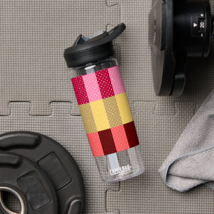Monogramed Polka Dots Pattern Water Bottle