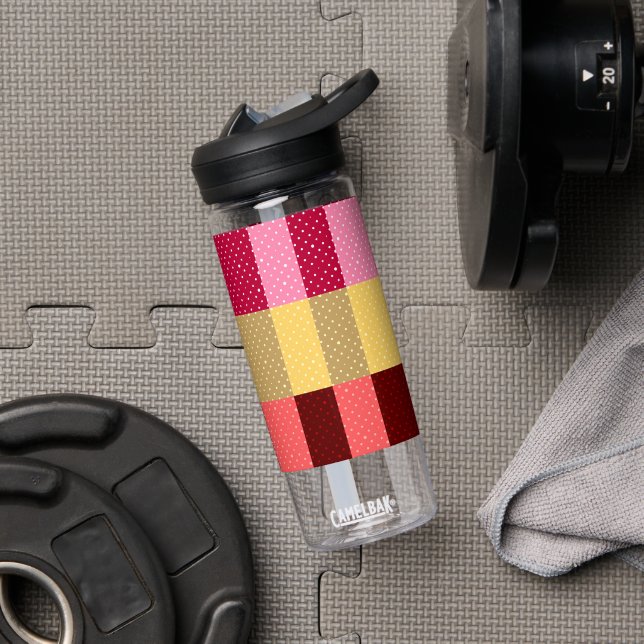 Monogramed Polka Dots Pattern Water Bottle (Gym)