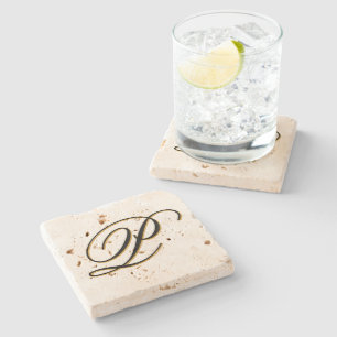 Monogramed Stone Coaster