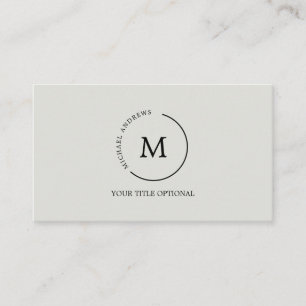 Monogramm Circle Business Card