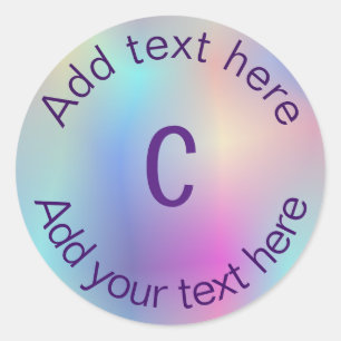monogramm classic round sticker
